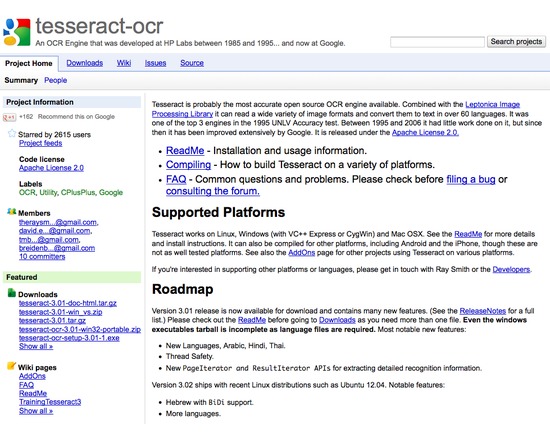 Tesseract OCR