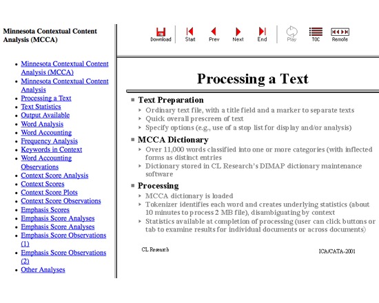 Minnesota Contextul Content Analysis (MCCA)