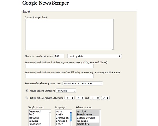 Google News Scraper