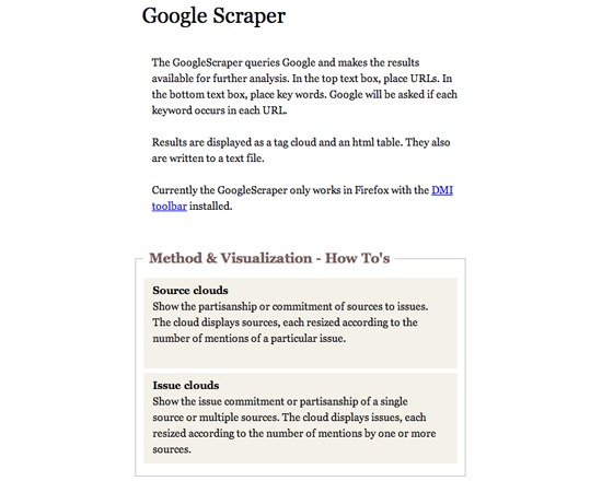 Googlescraper (Lippmannian Device)