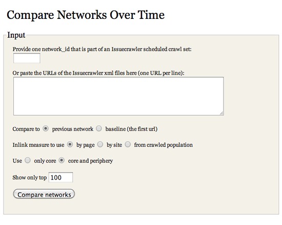 Compare Networks Over Time
