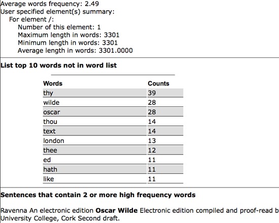 Summarizer - XML (TAPoRware)