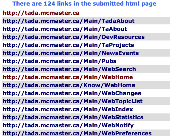 Link Extractor - HTML (TAPoRware)