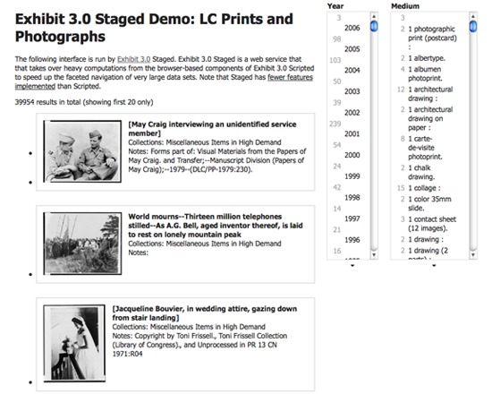 SIMILE Widgets: Exhibit 3.0