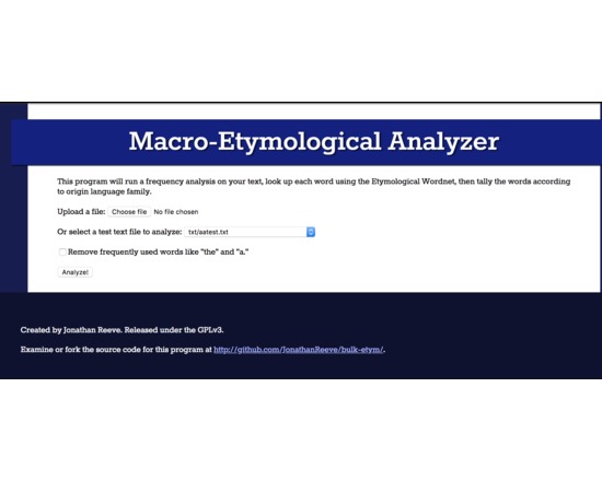 The Macro-Etymological Analyzer