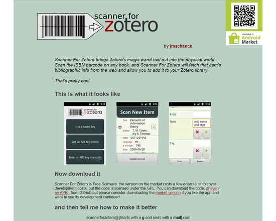 Scanner for Zotero