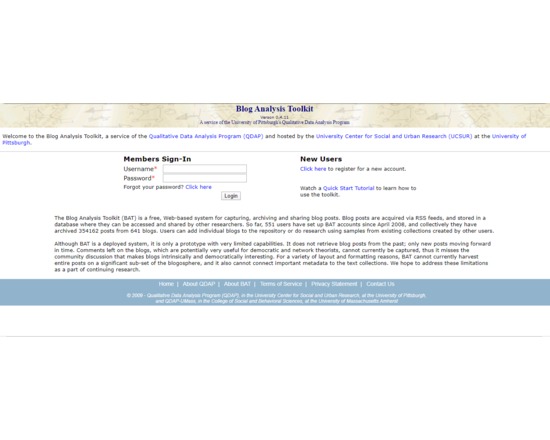 Blog Analysis Toolkit (BAT)
